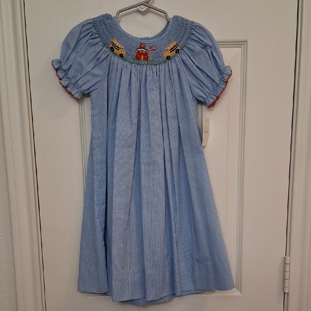 Charming Blue Kids Dress with Embroidery